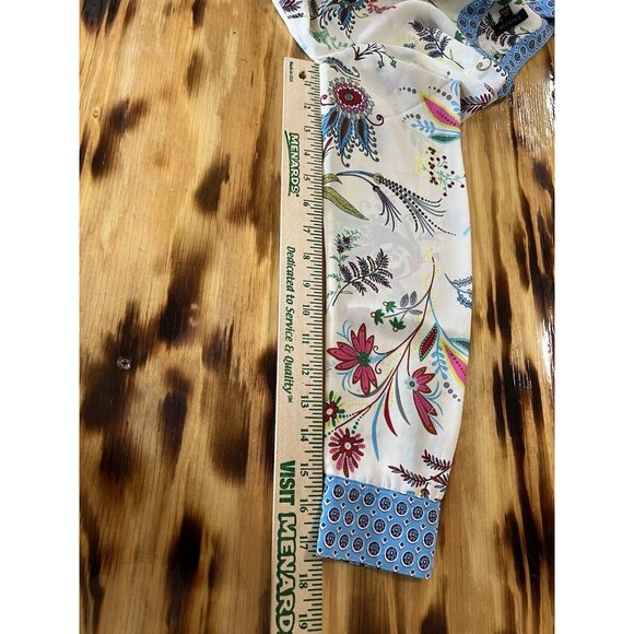 Talbots Women's Paisley Floral Print Long Sleeve Tunic Top Plus Size XS Colorful - Picture 6 of 12